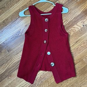 Anthropologie button swing sweater tank
